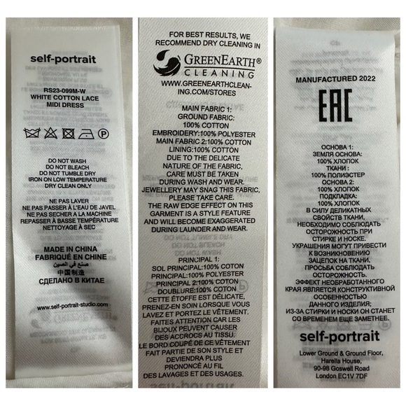 Self-Portrait White Flared Lace Midi Dress size 0 Bride Bridal Wedding Cocktail - Picture 15 of 16